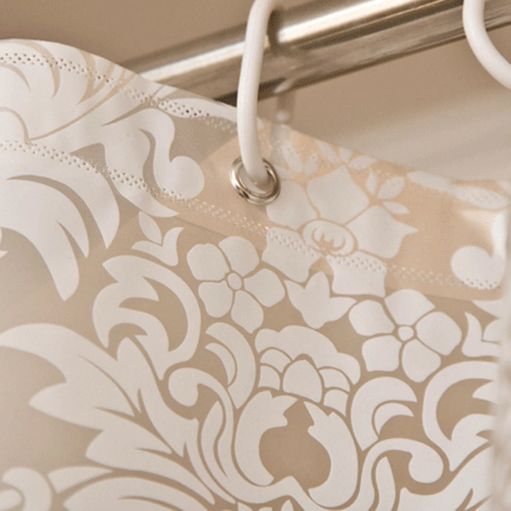 Washable Waterproof Shower Curtain with Hooks