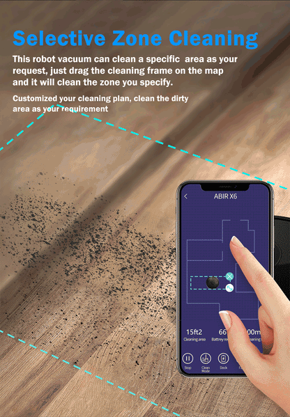 Robot Vacuum Cleaner with Smart Eye System, Virtual Barrier APP and Auto Floor Mopping