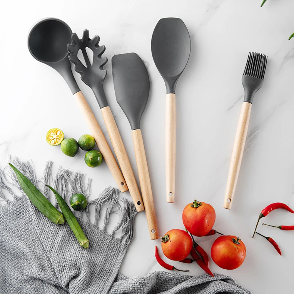 Silicone  Non-stick Cooking Utensil Set