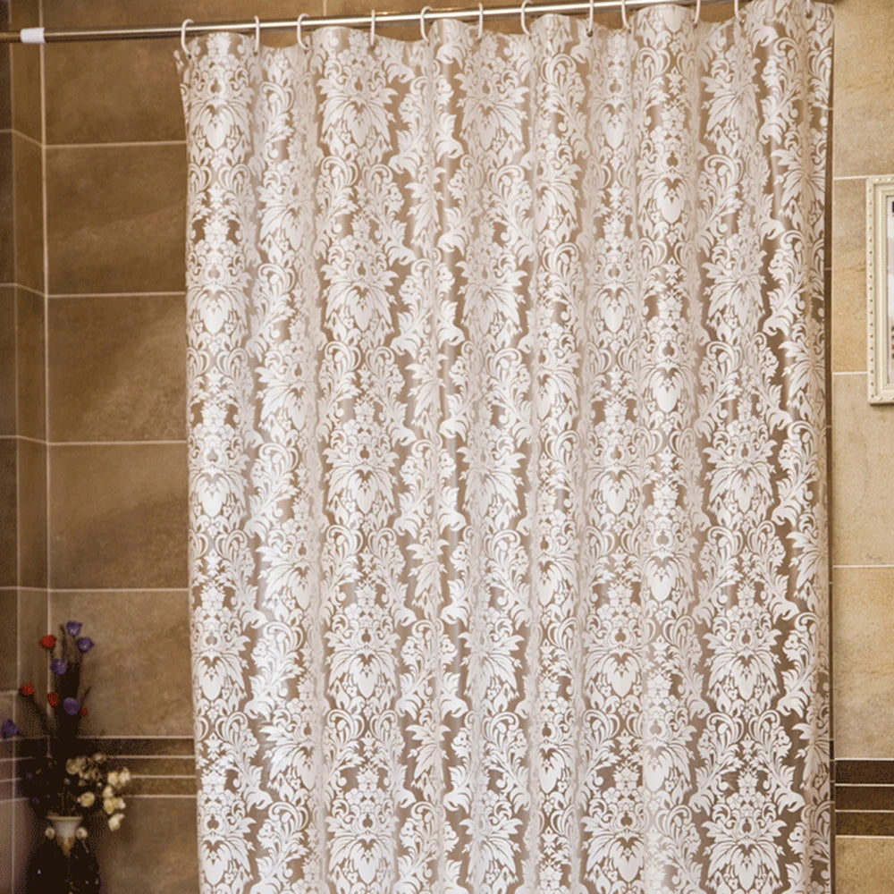 Washable Waterproof Shower Curtain with Hooks
