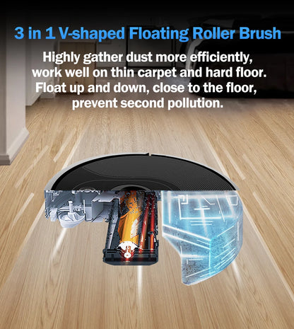 Robot Vacuum Cleaner with Smart Eye System, Virtual Barrier APP and Auto Floor Mopping