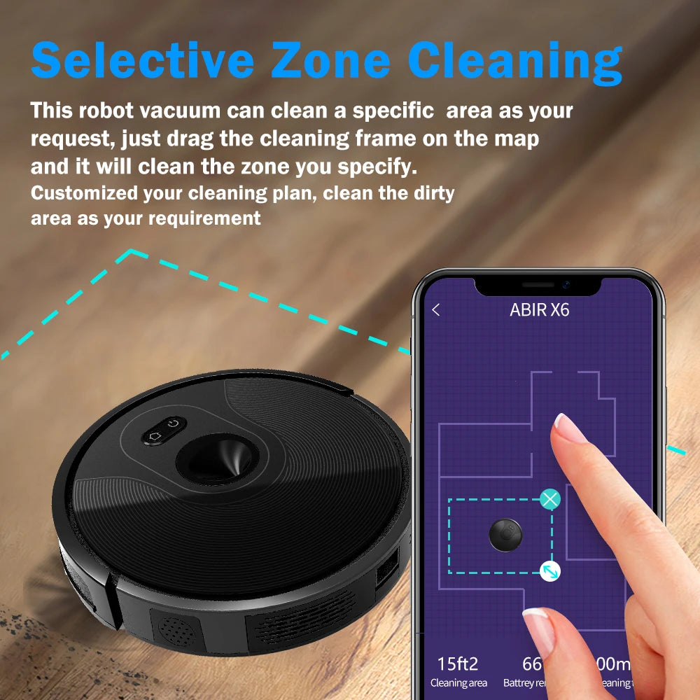 Robot Vacuum Cleaner with Smart Eye System, Virtual Barrier APP and Auto Floor Mopping