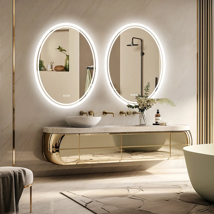 Wall Mounted Backlit Round Vanity Mirror