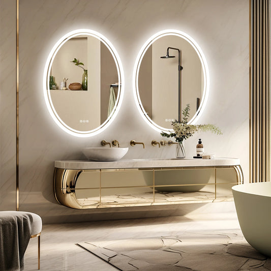 Wall Mounted Backlit Round Vanity Mirror