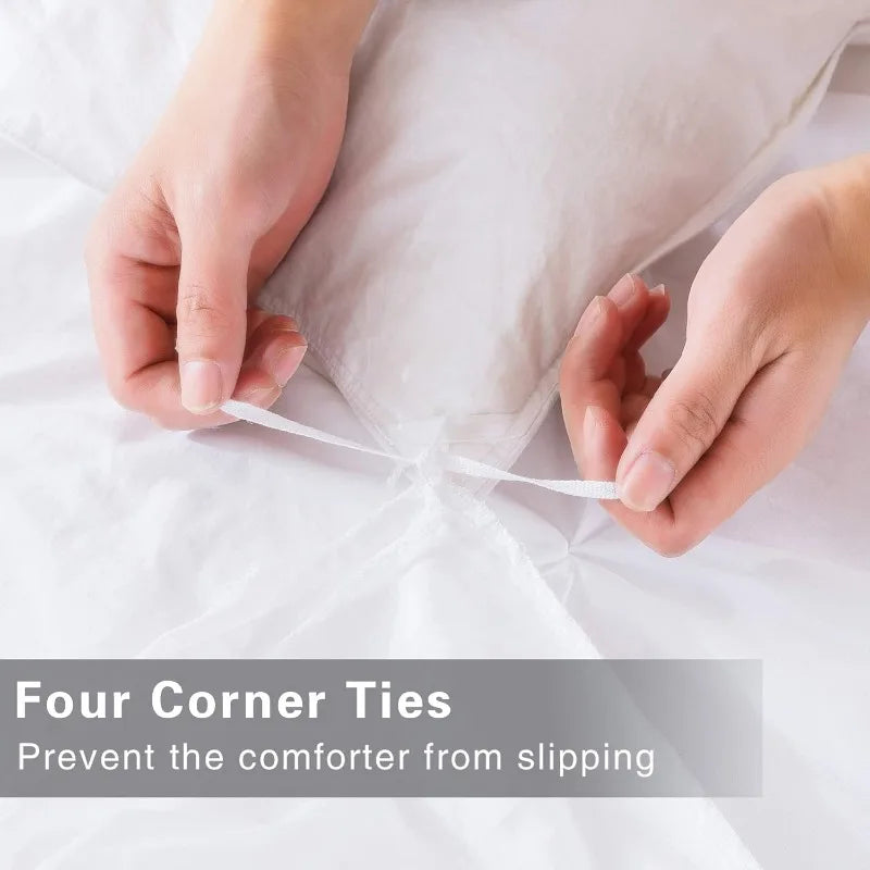 3 Piece Soft Microfiber Pinch Pleat Duvet Cover Set with Zipper