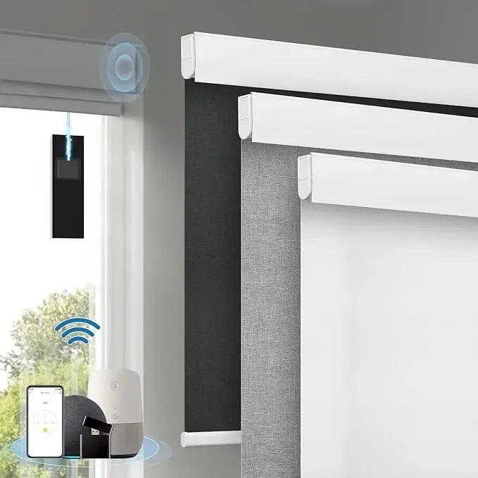 Motorized (Solar Panels) Smart Electric Blinds with Remote