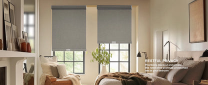 Blackout Cordless Roller Shades for Windows With Thermal Insulated Fabric