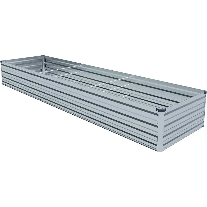 2 Pack 6x3x1FT Galvanized Metal Raised Garden Bed Kit - Outdoor