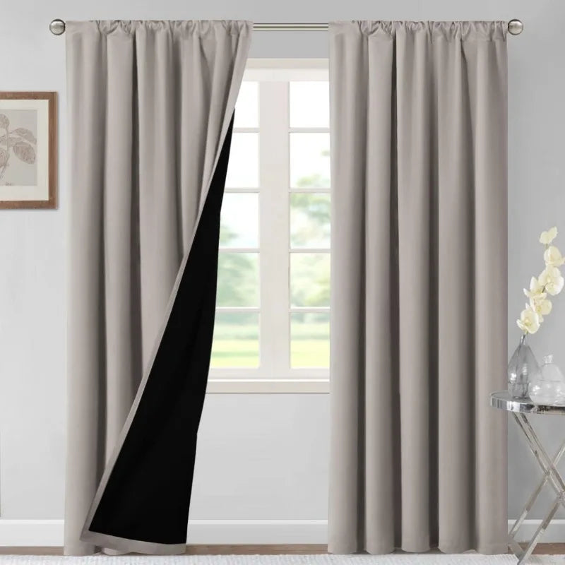 84" Long Thermal Insulated 100% Blackout Curtains