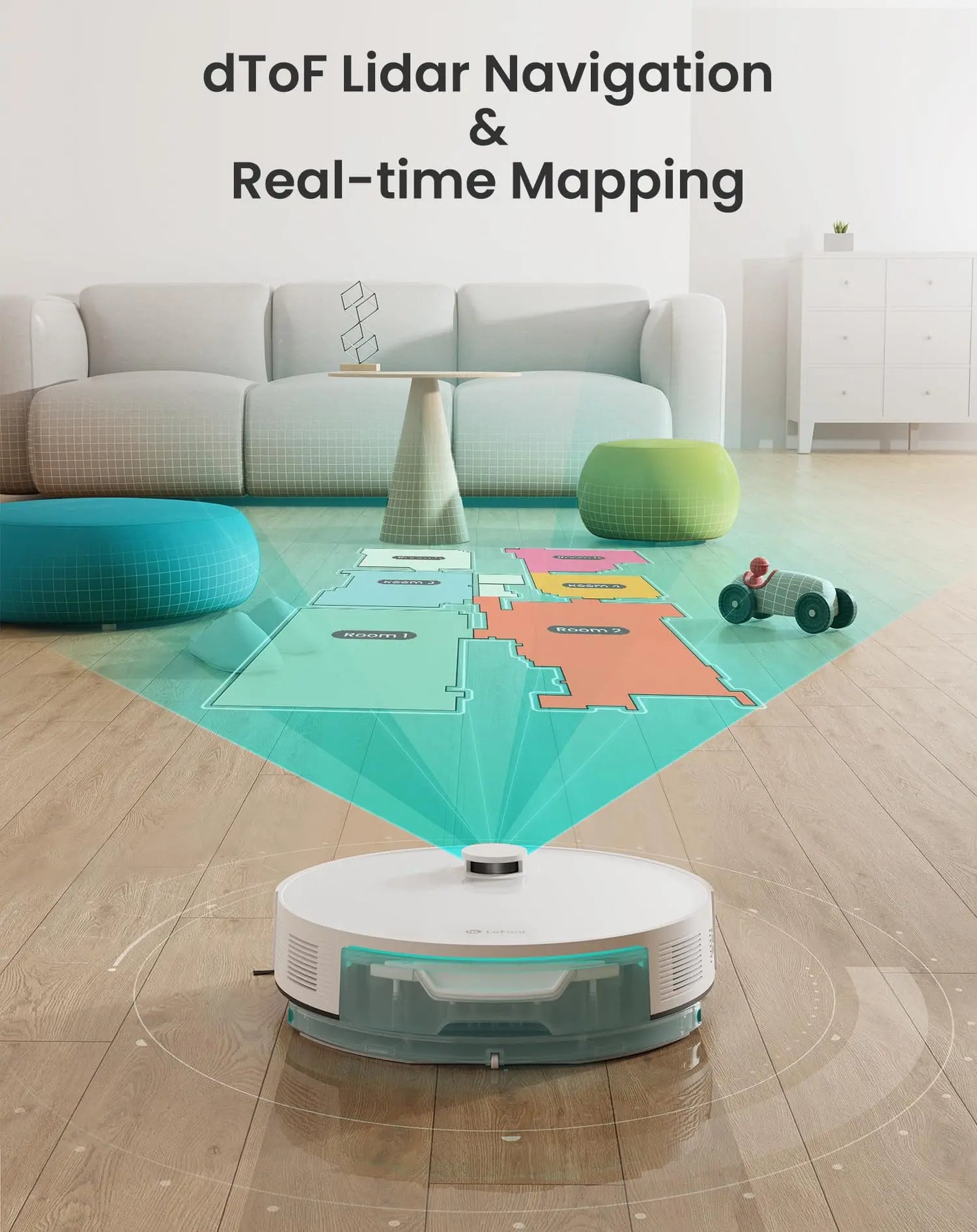 Robot Laser Navigation Vacuum Cleaner with Mop