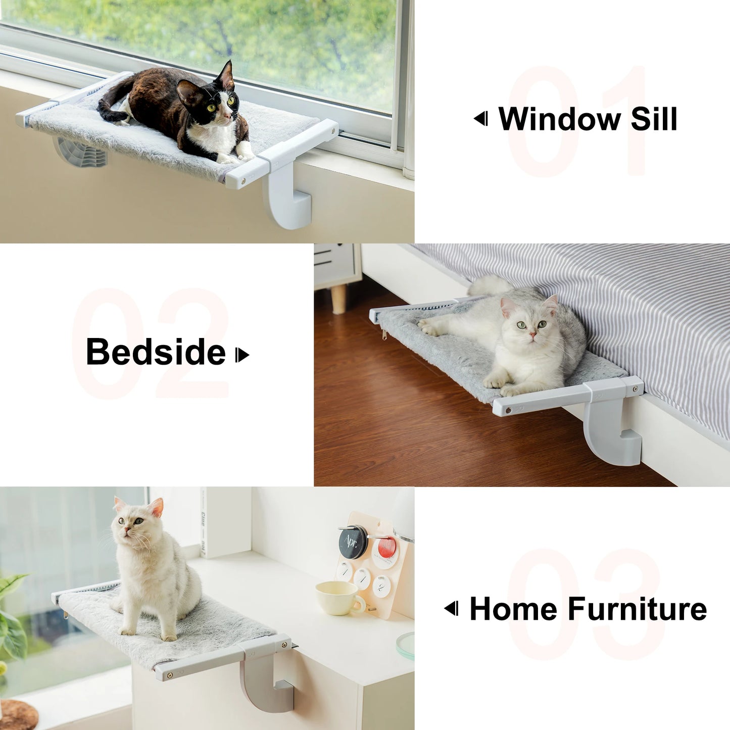 Adjustable Large Cat Window Perch With Cushion