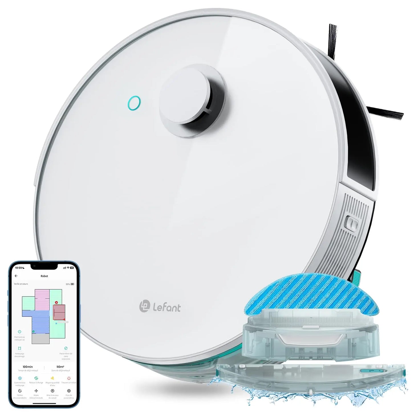 Robot Laser Navigation Vacuum Cleaner with Mop