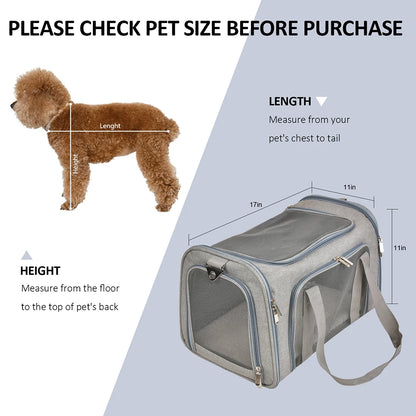 Soft Side Backpack Transport Carrier For Small Pets