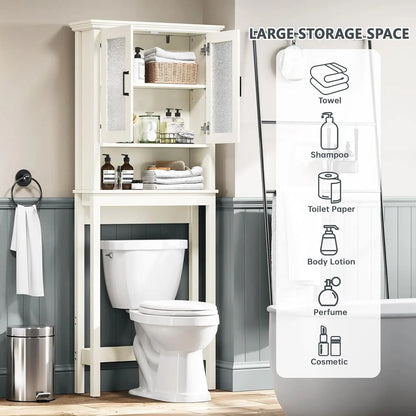 Over The Toilet Bathroom Storage Cabinet with Doors