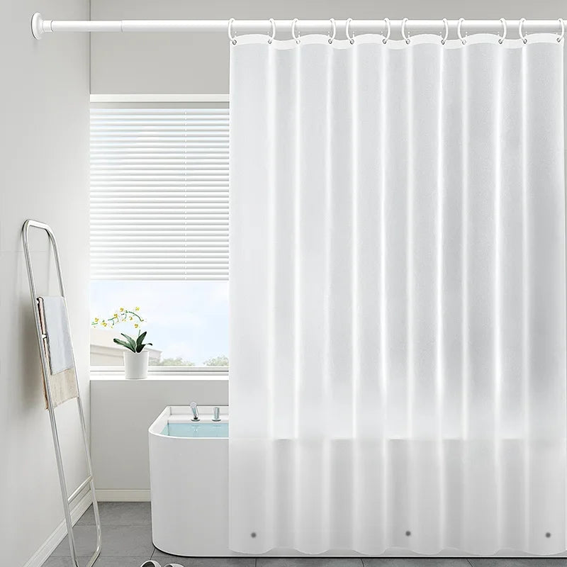 Transparent Waterproof Shower Curtain Liner with Hooks