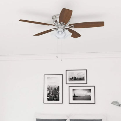 52 inch classic embedded indoor LED ceiling fan with light