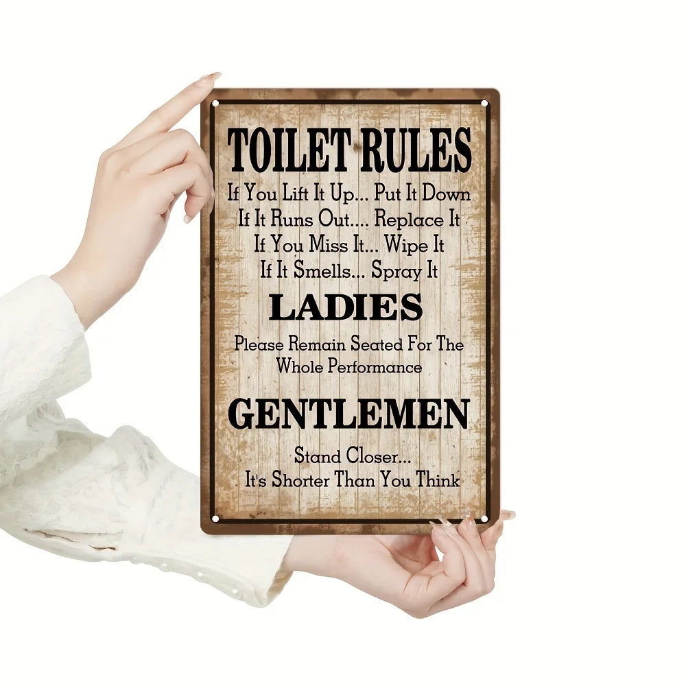 Toilet Rules Metal Tin Signs