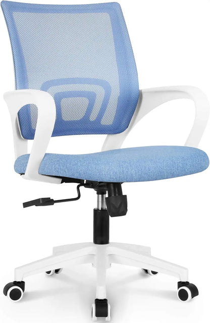 Adjustable Swivel Ergonomic Office Desk Chair with Mid Back Cushion Lumbar Support
