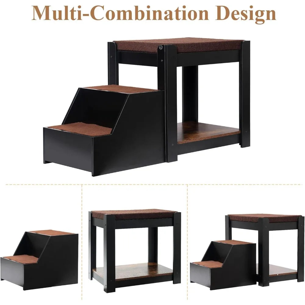 Indoor Window Seat with Non-Slip Stairs