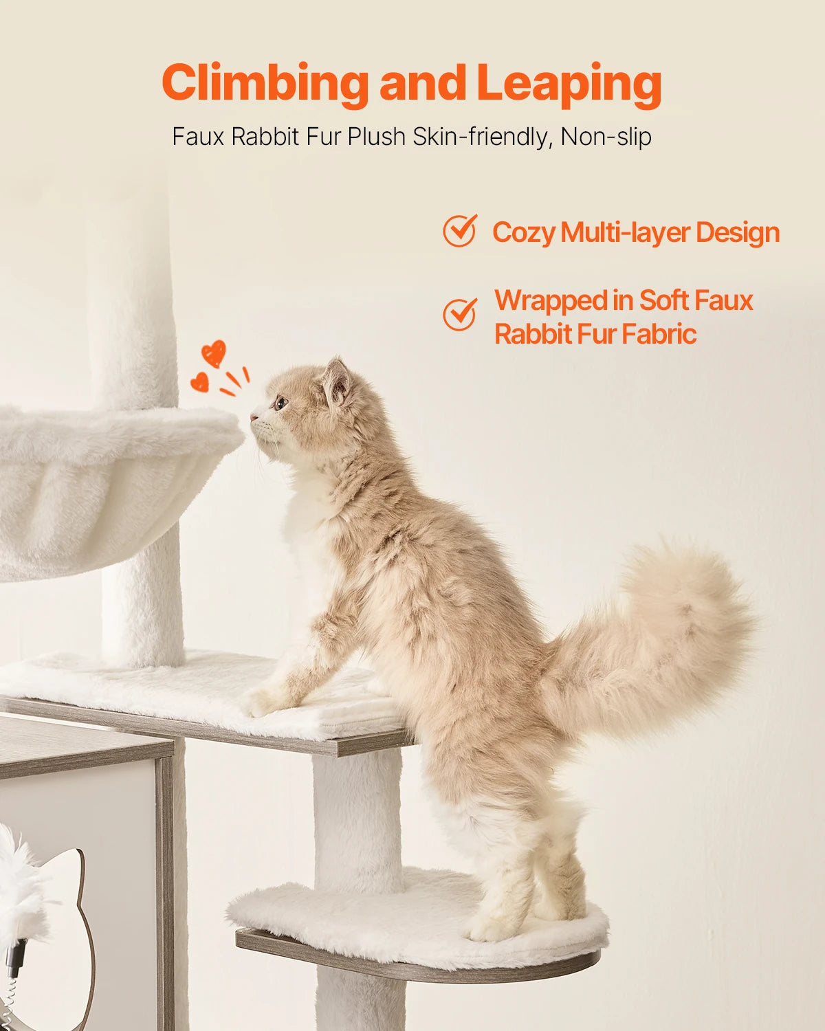 Multi-level Large Cat Tree with Litter Box Enclosure and Sisal Scratching Post