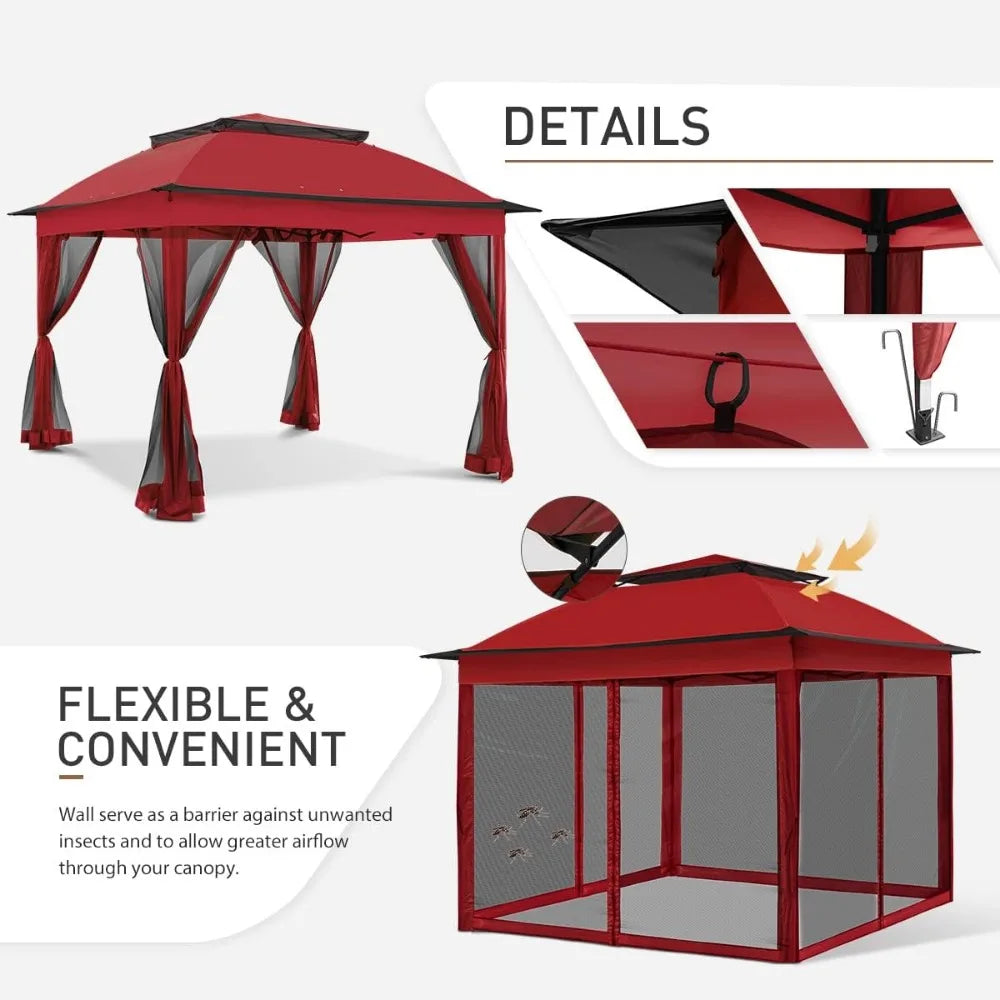 11'x11' Pop-Up Gazebo with Mosquito Netting