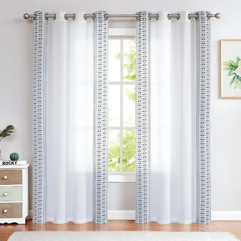 Linen Window Curtains for Living Room / Bedroom