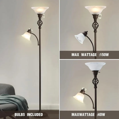 LED Standing Floor Lamp With Reading Light