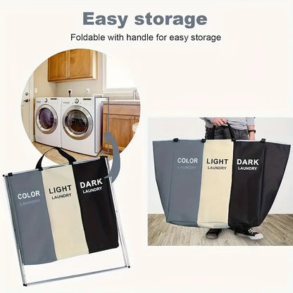 Three Grid Laundry Hamper Organizer For Dirty Clothes