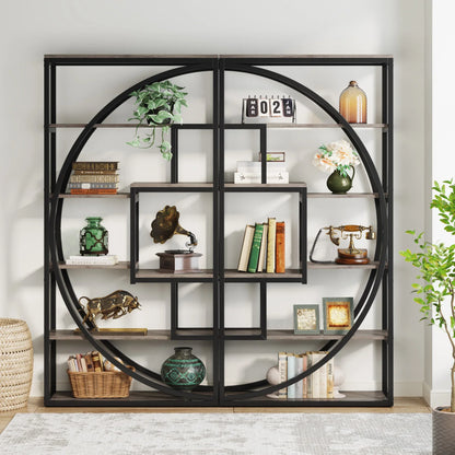 Industrial 5-Tier Bookshelf  70.8 inch Tall