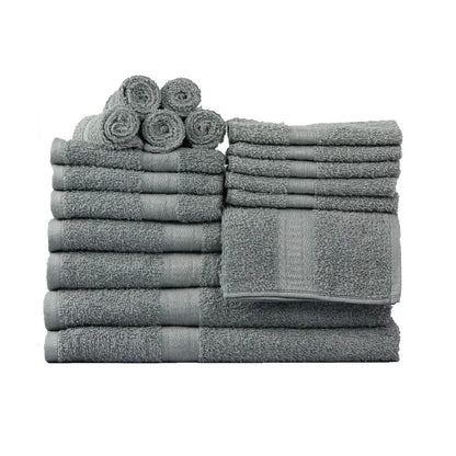 18-Piece 100% Cotton Towel Set