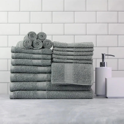 18-Piece 100% Cotton Towel Set