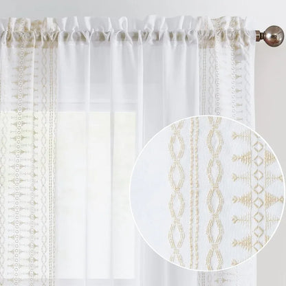 Linen Window Curtains for Living Room / Bedroom