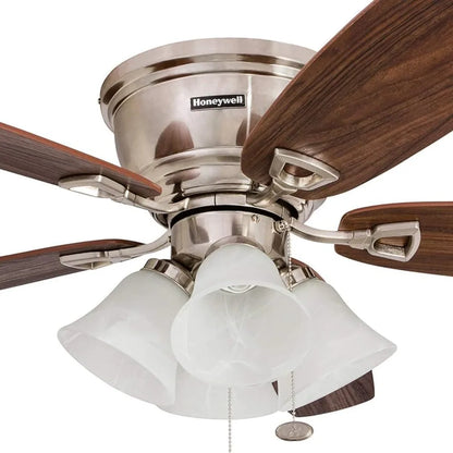 52 inch classic embedded indoor LED ceiling fan with light