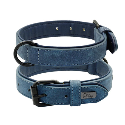 High-Quality Soft Padded Leather Collar for Small, Medium and Large Pets