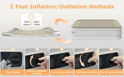 Premium Queen Air Mattress with Built in Pump