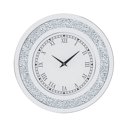 Round Diamond Mirror Wall Clock