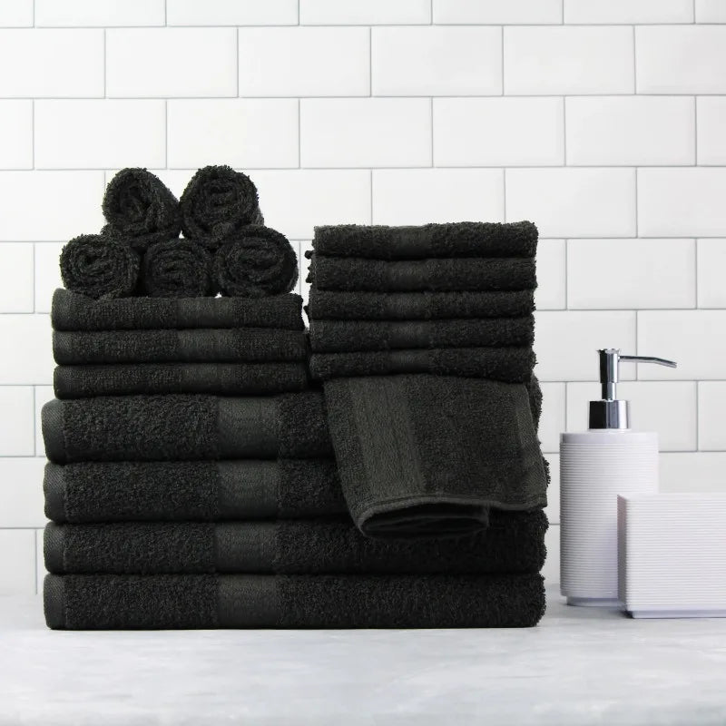 18-Piece 100% Cotton Towel Set