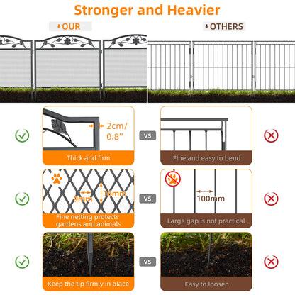 5 PCS Decorative Iron Garden Fence