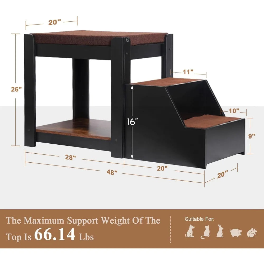Indoor Window Seat with Non-Slip Stairs