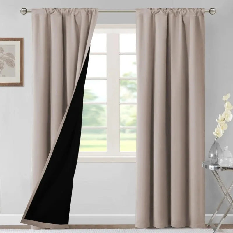 84" Long Thermal Insulated 100% Blackout Curtains