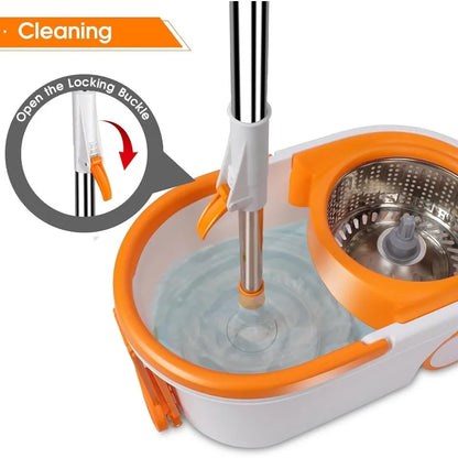 360° Spin Mop and Bucket with Wringer