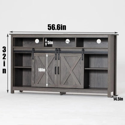 Rustic Entertainment Center with Power Outlets for up to 65 inch TV