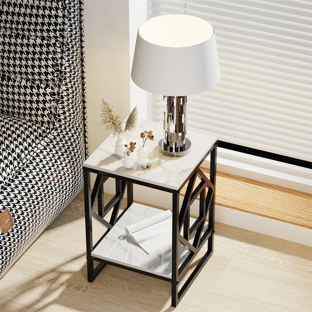 Real Marble End Table