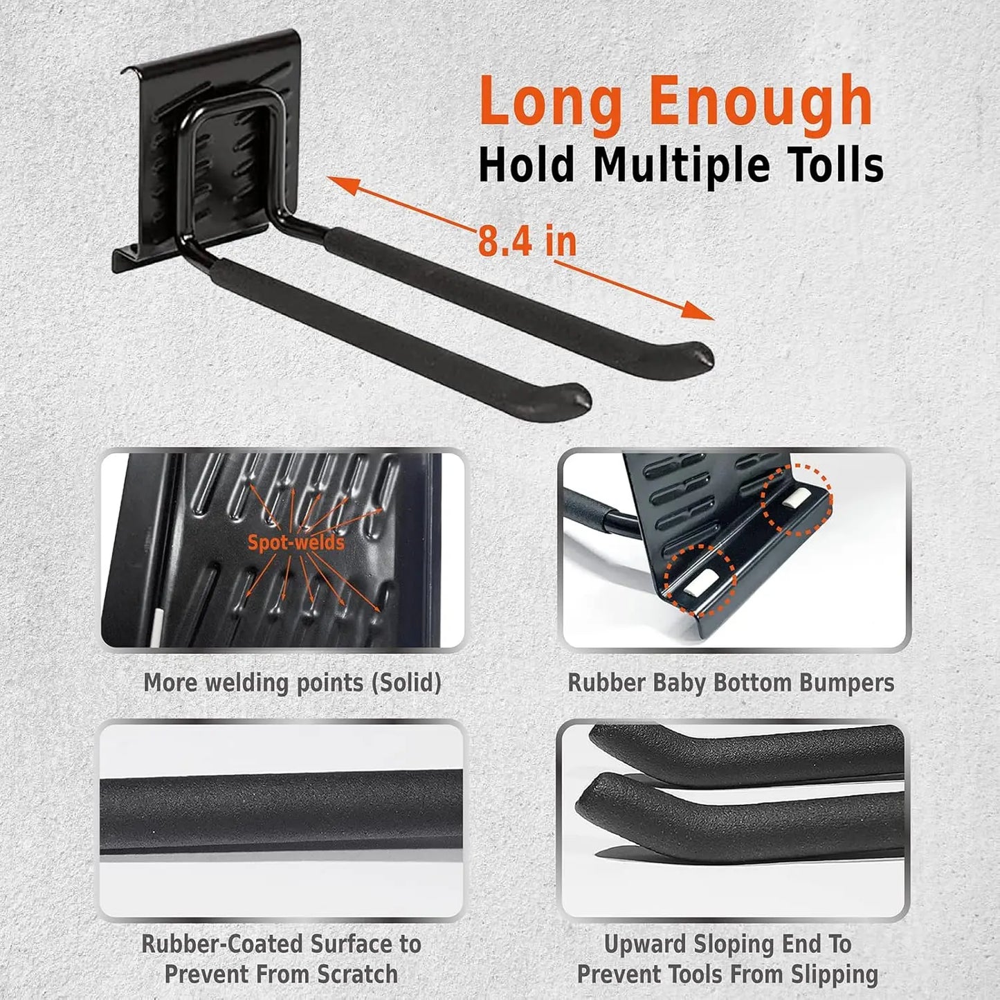 96" Garage  Wall Mount Organizer with 12 Hooks