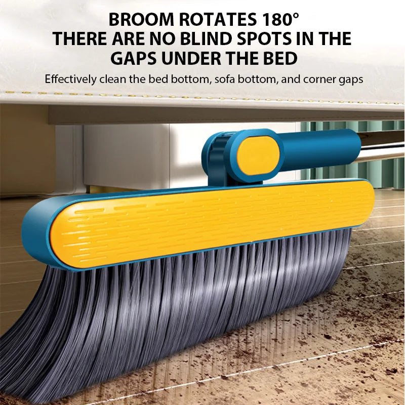 Foldable Broom and Upright Dust Pan Set