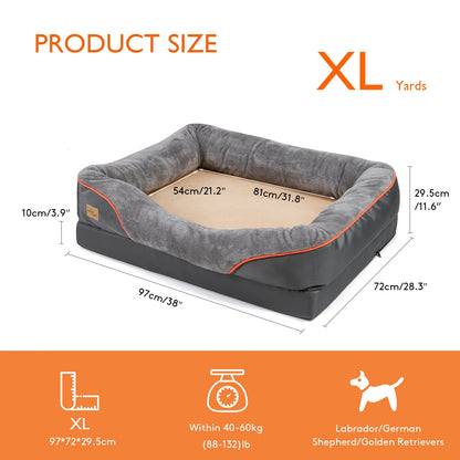 Super Soft Orthopedic Foam Pet Bed with Removable Cover