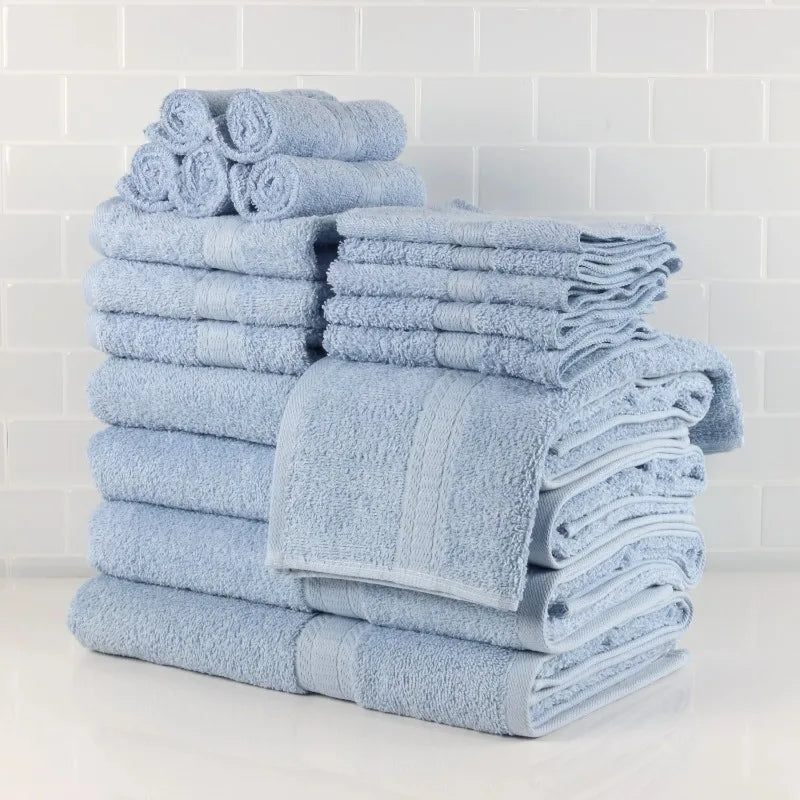 18-Piece 100% Cotton Towel Set