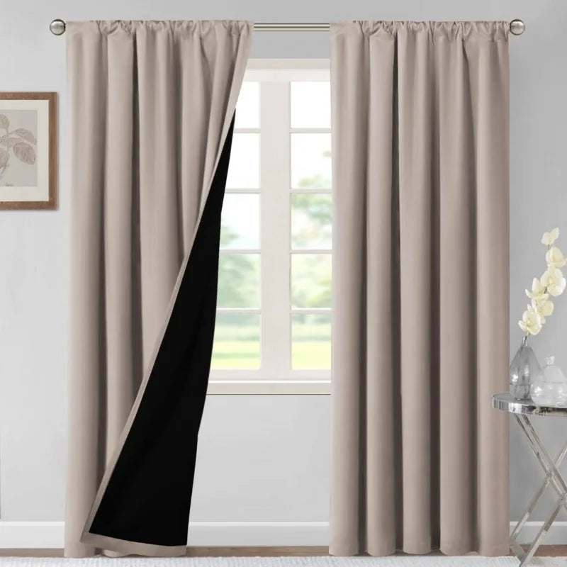 84" Long Thermal Insulated 100% Blackout Curtains