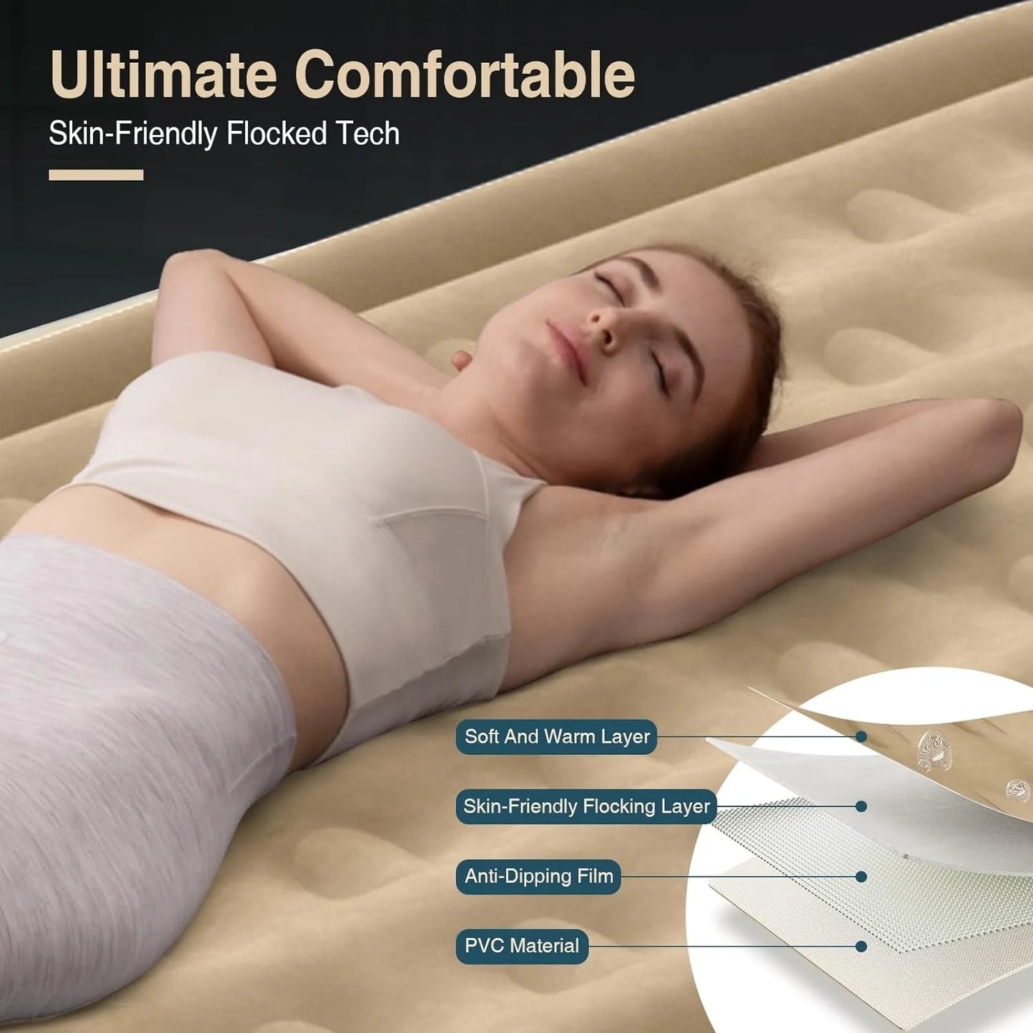 Premium Queen Air Mattress with Built in Pump