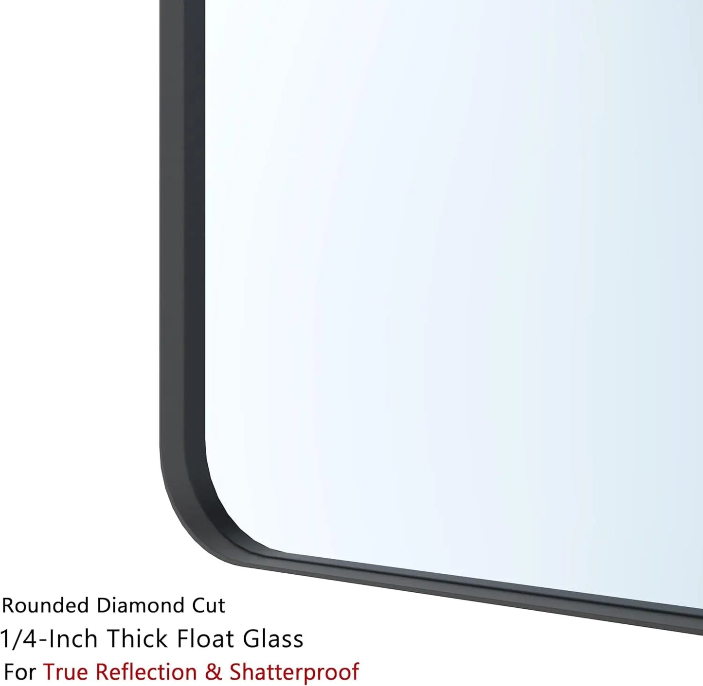 2-Pack Bathroom Mirrors 24 x 36 Inch, Black Metal Rectangle Framed